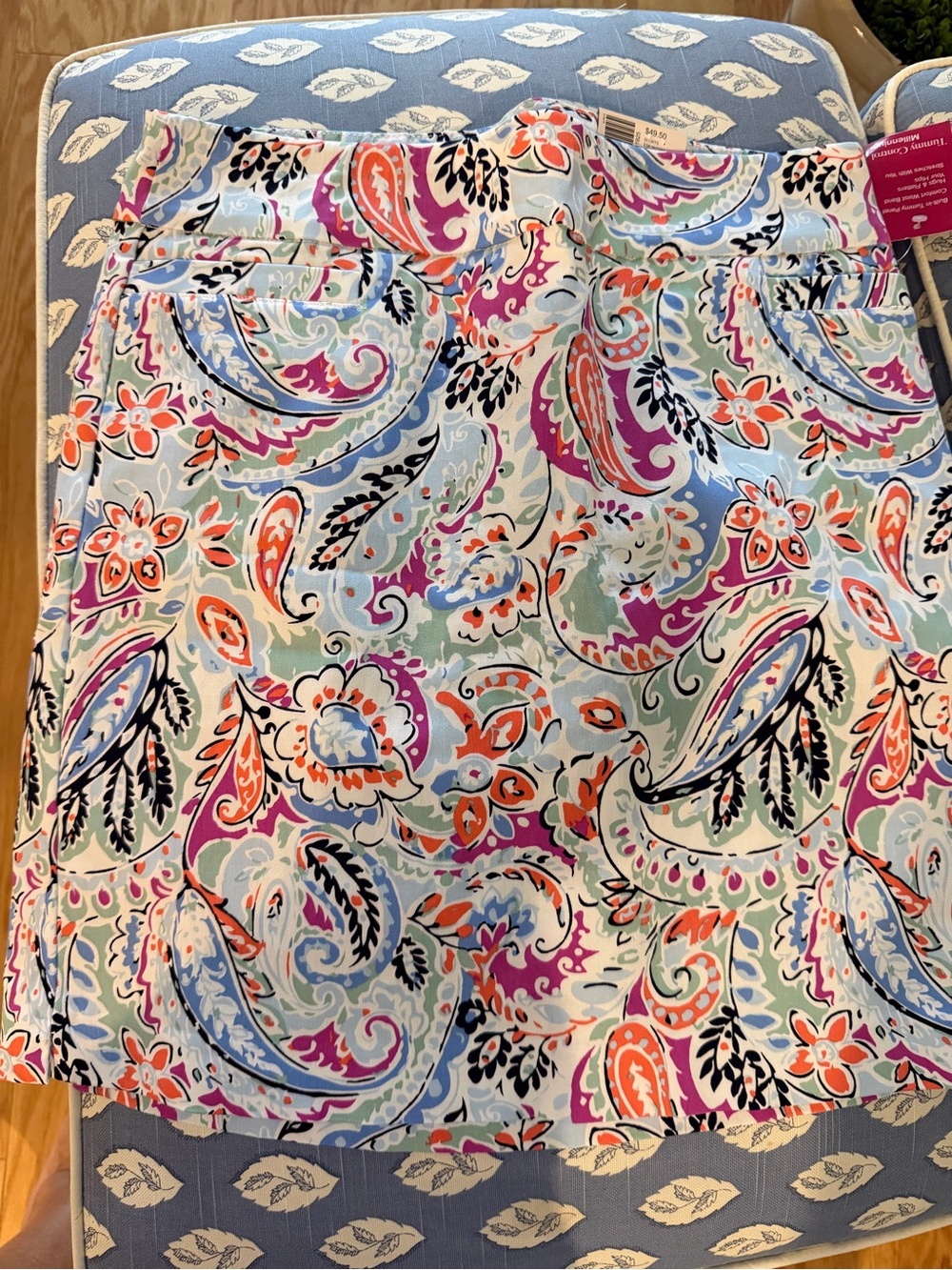 Kim Rogers Multicolor Floral Paisley Pull-On Skort